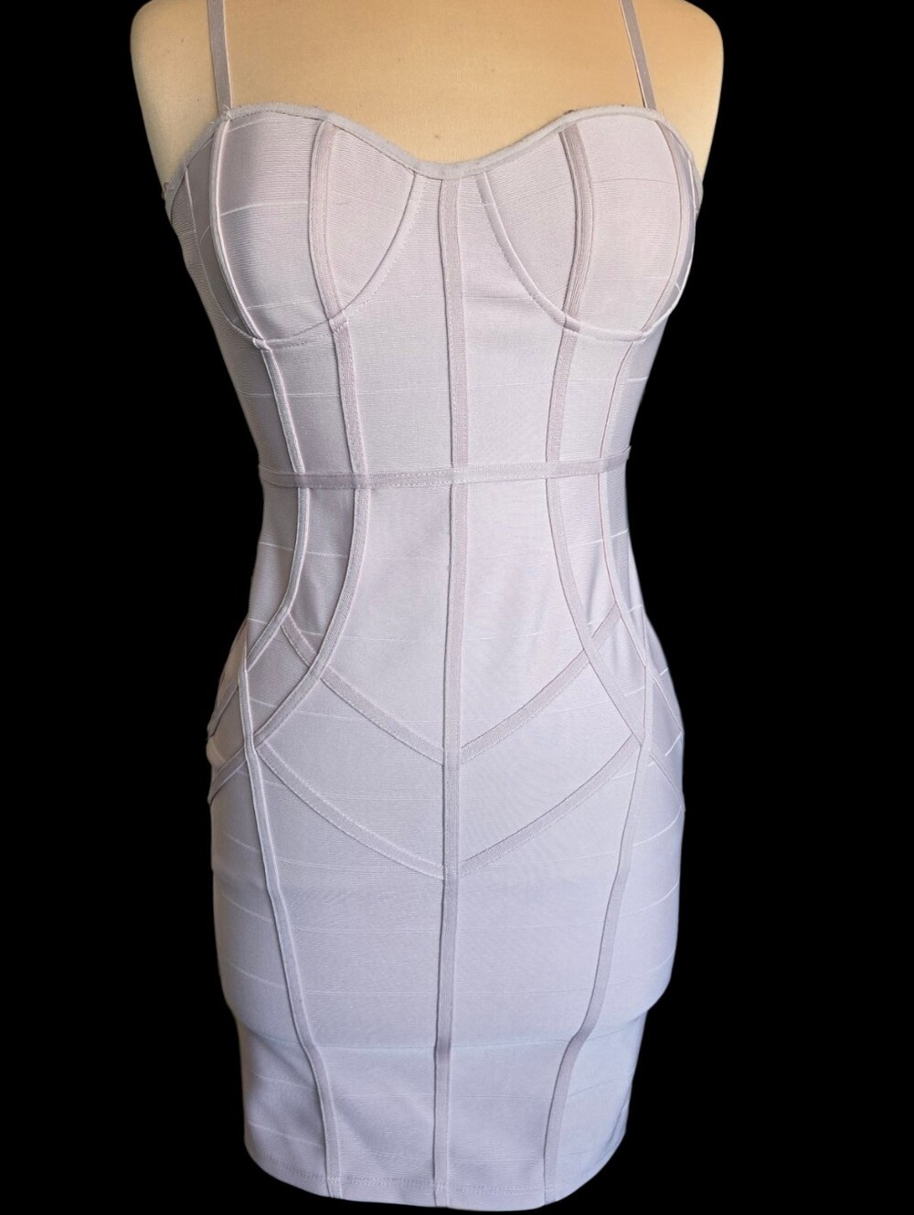 Haute Monde Dusty Pink Corset Bodycon Mini Dress Sz S